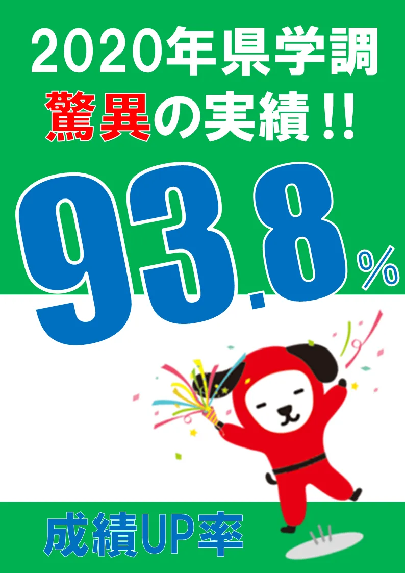 がくしゅうかんの生徒の点数アップ・順位アップ実績カード